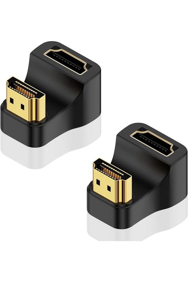 محول زاوية 2.1 بدقة 8K HDMI 2.1 من جويز، موصل عالي السرعة 48 جيجابايت في الثانية لوحدة تحكم الالعاب،