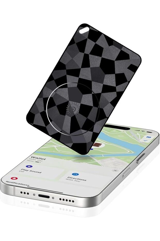 بطاقة تتبع المحفظة (متوافقة مع نظام iOS فقط) - تعمل مع تطبيق Apple Find My، بطاقة تتبع ذكية تعمل بتقنية البلوتوث