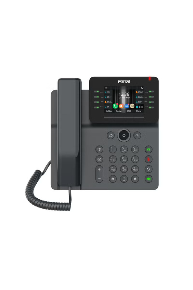 V64 Prime Business Phone, 3.5-inch Color LCD, 12 SIP Lines, HD Audio, Dual Gigabit Ports, PoE, 6-Party Conference for Business Offices