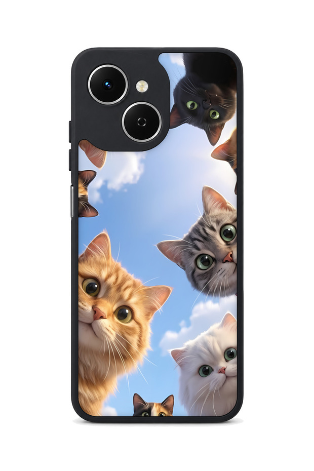 Spark 40C Compatible Meraklıkediler Patterned Camera Protected Shockproof Case