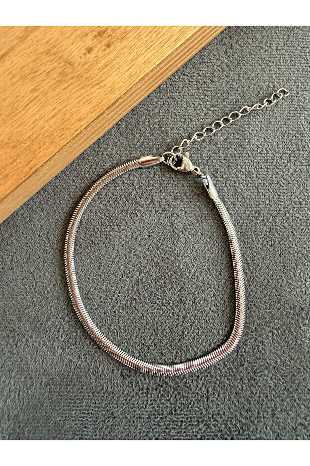 Stainless steel snake chain bracelet - tarnish resistant - 18+5cm 3mm