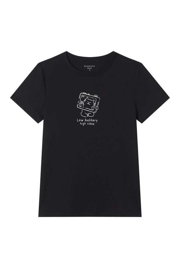 Women Regular Cotton Graphic Crew Tee