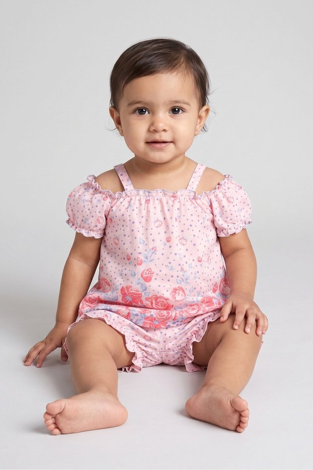 Toddlers Girl 2 Pcs Floral Print Dress With Shorts Set, Multicolor