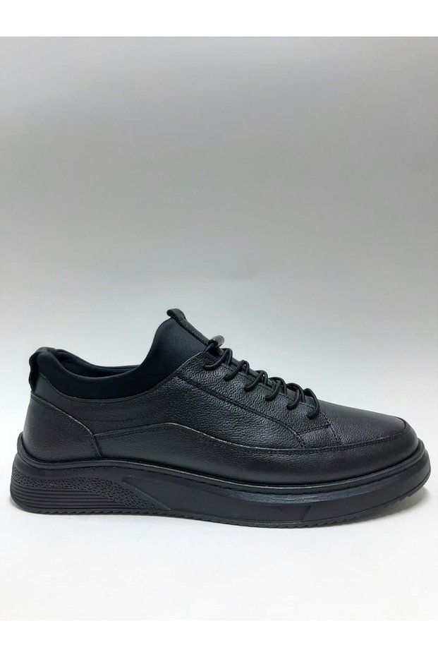 Genuine Leather Smart Lace-Up Daily Comfortable Rubber Sole Winter Men's Shoes