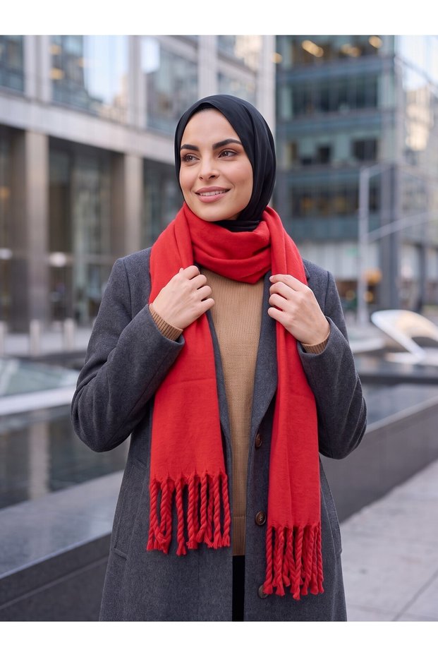 Imported Puffy Cherry Scarf Shawl - Twisted Scarf Shawl - Puffy Cherry Soft Shoulder Shawl