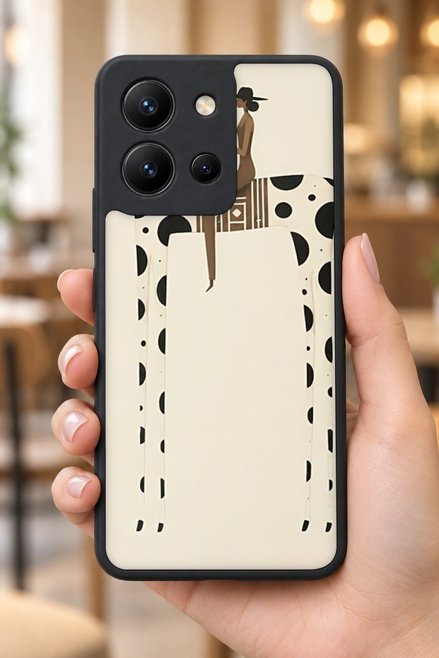 حافظة مقاومة للصدمات متوافقة مع هاتف Vivo Y36 مع حماية للكاميرا بنمط الحصان