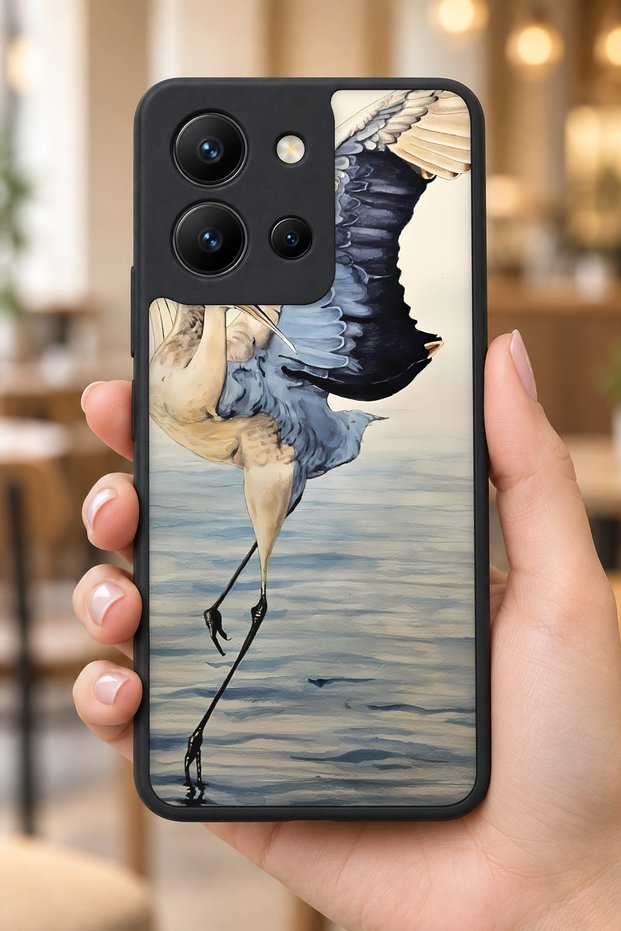 حافظة مقاومة للصدمات متوافقة مع Vivo Y36 مع حماية للكاميرا بنمط طائر الطنان
