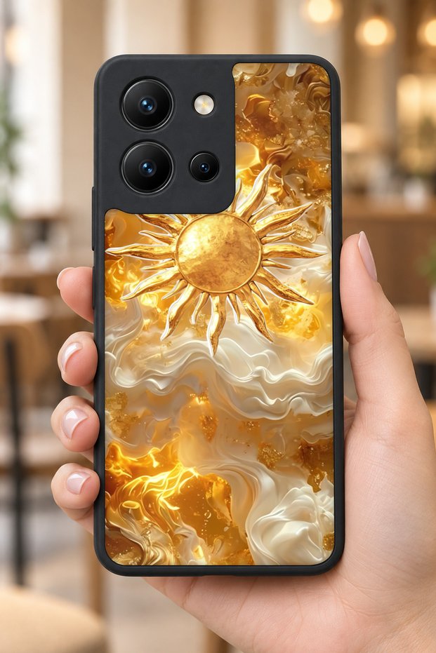 حافظة مقاومة للصدمات متوافقة مع Vivo Y36 مع حماية للكاميرا بنمط ضوء الشمس