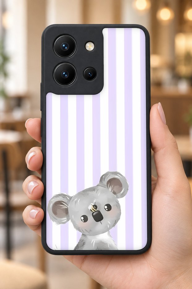 حافظة مقاومة للصدمات متوافقة مع Vivo Y36 بنمط كوالا مع حماية للكاميرا
