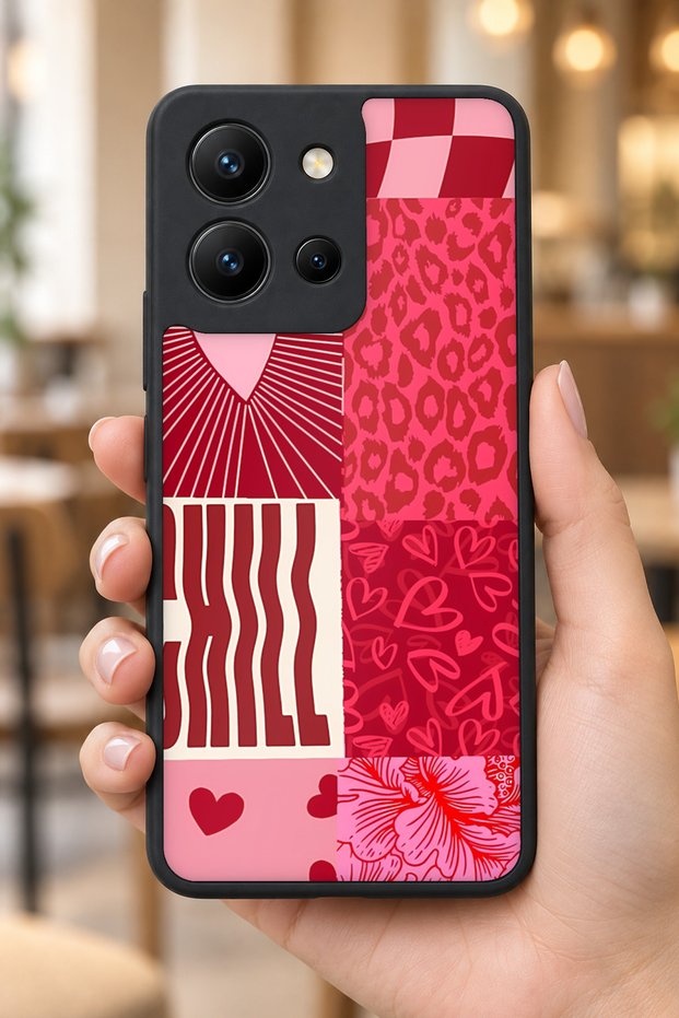 حافظة مقاومة للصدمات متوافقة مع Vivo Y36 مع حماية للكاميرا بنمط Chill