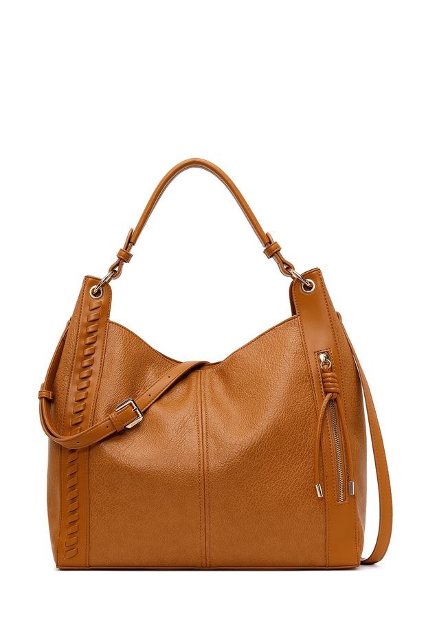 Women's Tan Long Strap Shoulder Bag Ab150014Sf