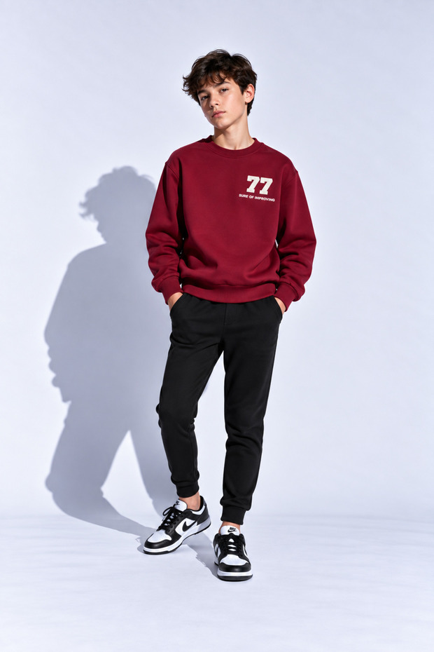Boy's Fleece Printed Sweatshirt 10-13 Years Old