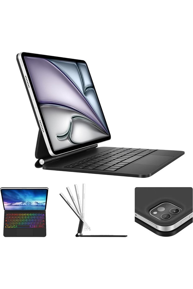 Keyboard Case for iPad Air 11-inch(M4/M3/M2, 2026/2025/2024) & iPad Pro 11 inch(1st/2nd/3rd/4th Gen),Magic Keyboard for 10.9" iPad Air (4/5th Gen),Magnetic Stand,Integrated Trackpad,7 RGB Backlit