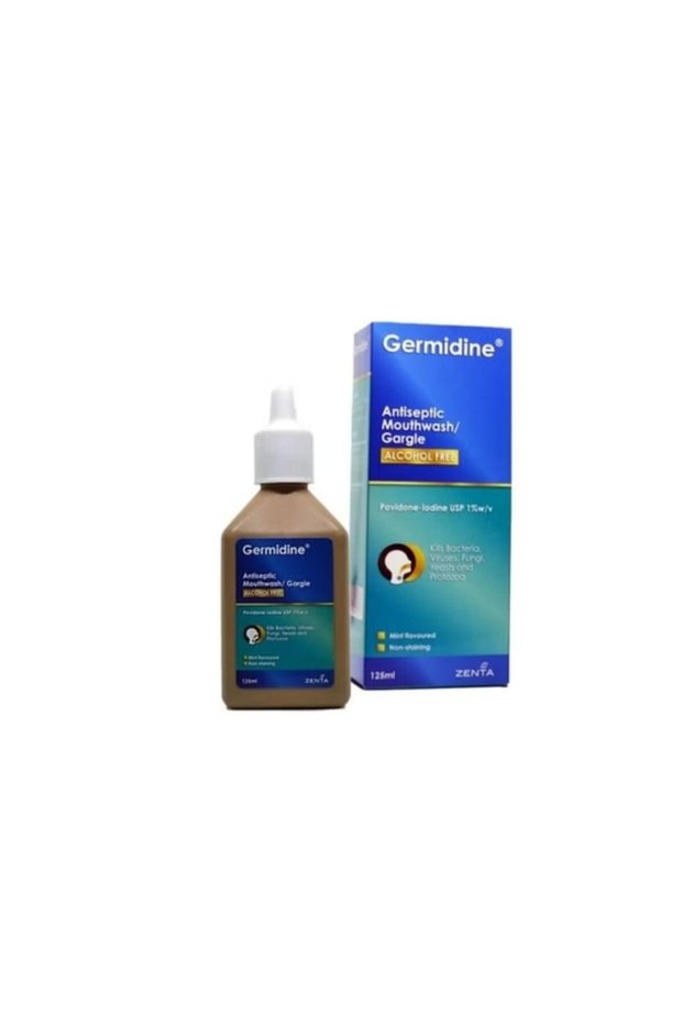 Germidine Alcohol Free Antiseptic Mouthwash & Gargle 125ml For Fresh Breath