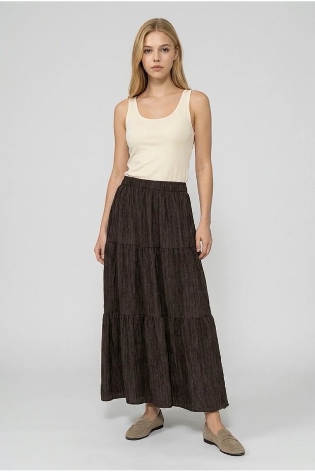 Long Skirt with Elastic Waist