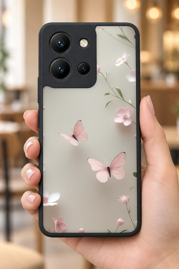حافظة مقاومة للصدمات متوافقة مع Vivo Y36 مع حماية للكاميرا بنمط الزهور