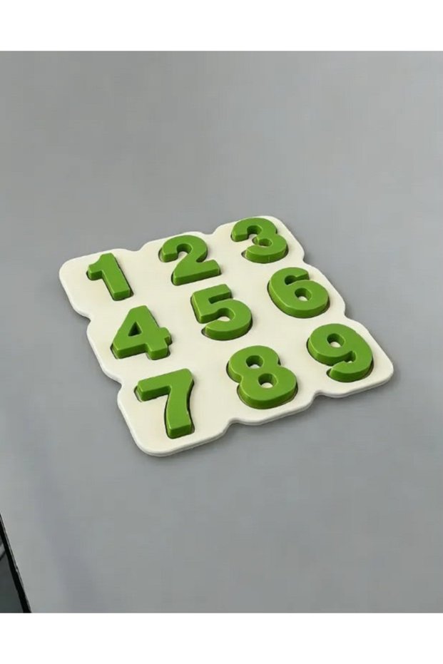 Meydora 3D Printing Number Matching Toy – Educational Board for Number Learning and Attention Development Green-White