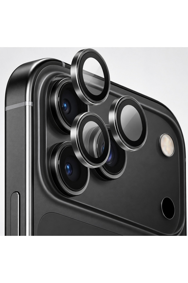 Cl-07 Sapphire Camera Lens Protector Compatible with iPhone 18 Pro Max, Easy to Install Camera Protection Black