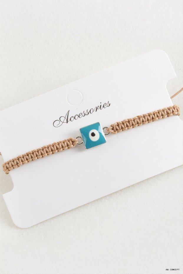 Concepta Kare Nazar Macrame Braided (05143) Bracelet Brown