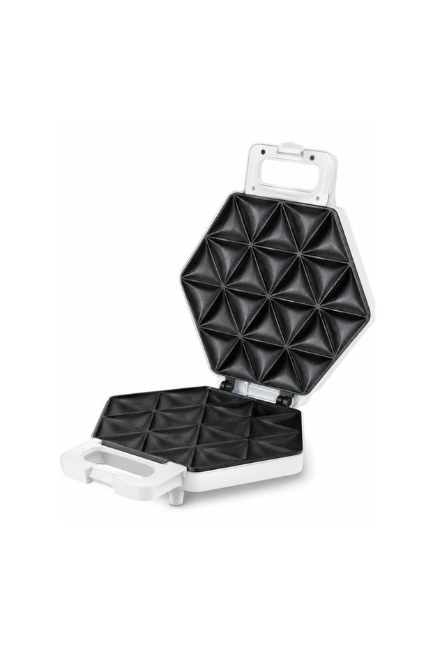 Electric Samosa Maker 24-Piece Non-Stick Sandwich Press with Cool Touch Handle, 1400W
