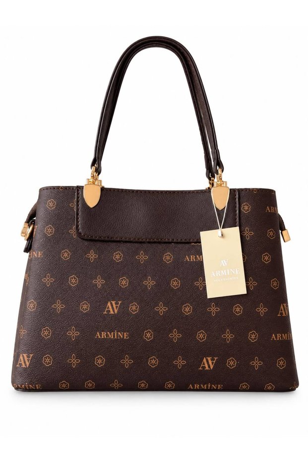 206 Women's Monogram Printed Adjustable Long Strap Classic Stylish Daily Hand and Shoulder Bag