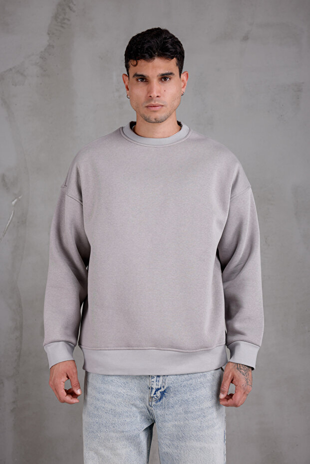 BİSİKLET YAKA BASIC SWEATSHIRT