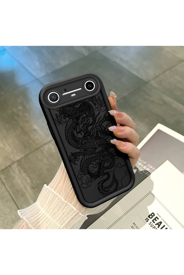 Tecno Spark Slim/Pova Slim Compatible Stylish Dragon Printed Case, Full Coverage Silicone Long-Lasting