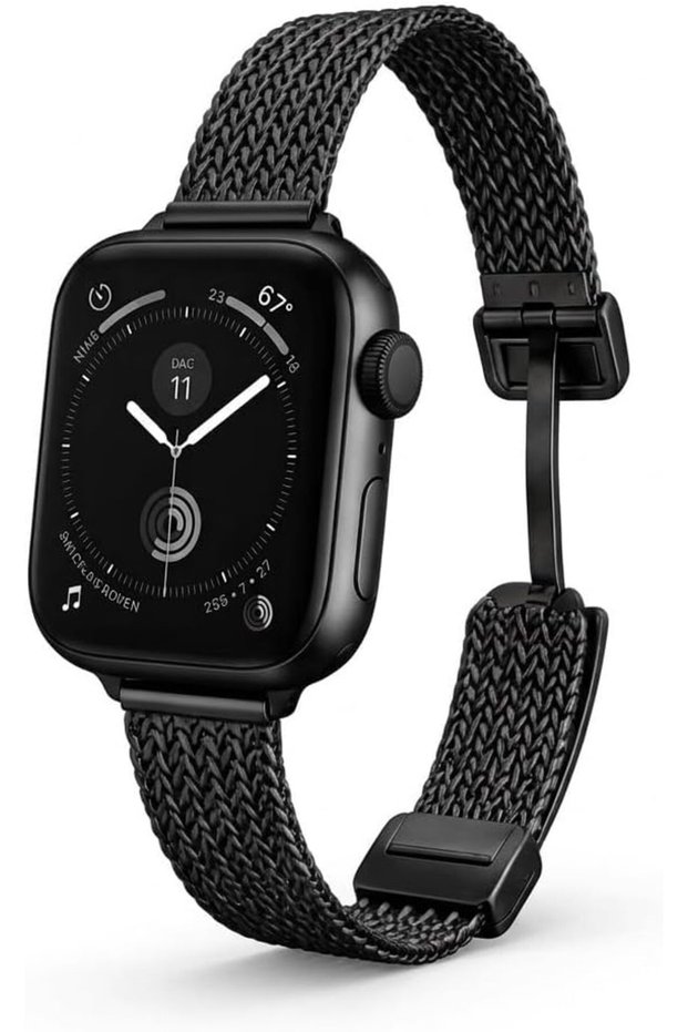 Milanese Loop Band Compatible with Apple Watch Series 12 | 11 | 10 | 9 | 8 | 7 | 6 | SE | 5 | 4 | 3 | 2 | 1, 38mm 40mm 41mm 42mm, Magnetic Stainless Steel Mesh Replacement Strap