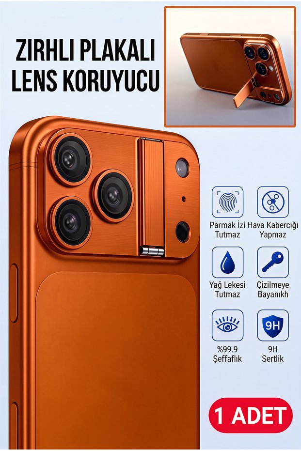 iPhone 17 Pro Max Camera Lens Protector with Stand Ar+Af Armor Plate