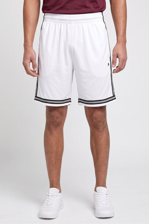 Men Sportswear Fit Basketball Shorts, White