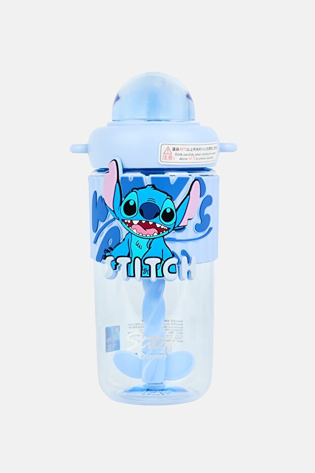 Stitch Plastic Bottle With Detachable Strap, Multicolor