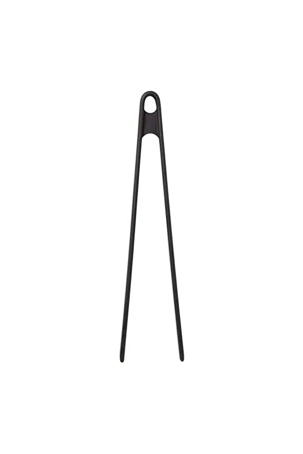 Black Silicone Frying Tongs – 29 cm Large Serving and Grilling Tongs