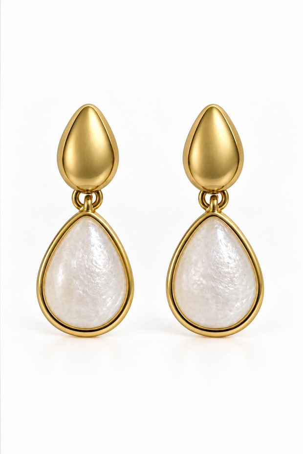 Gold Color Stylish Drop Earrings