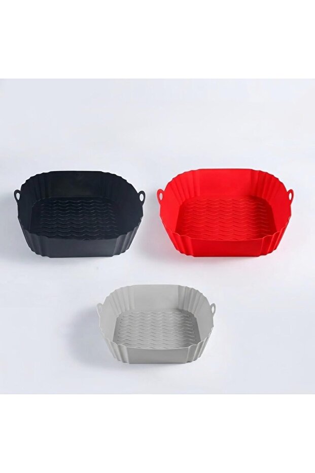 Silicone Air Fryer Liner, Square, Non-Stick, Reusable, 3L