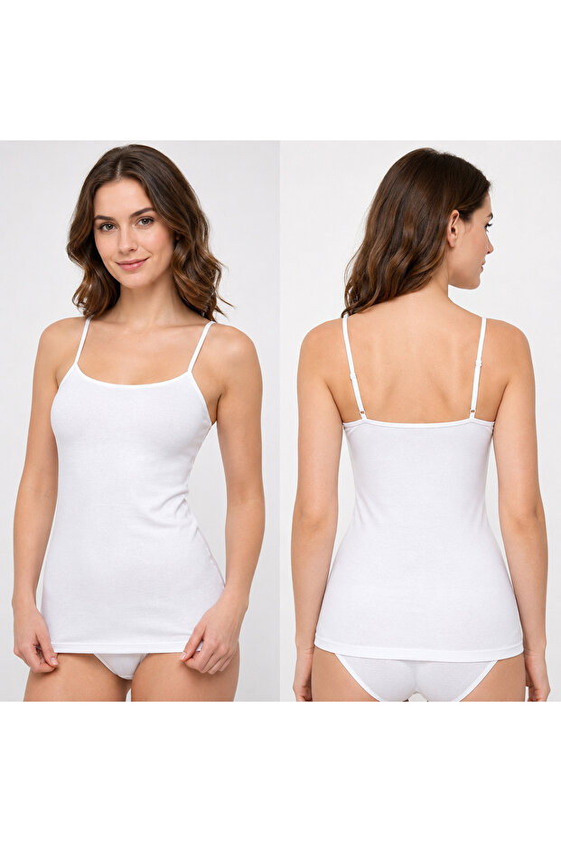 Seher Ribana String Strap Undershirt-White