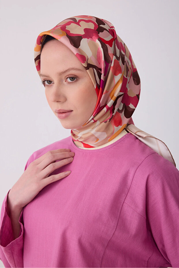 Nostalgia Series Twill Silk Patterned Scarf 4312D