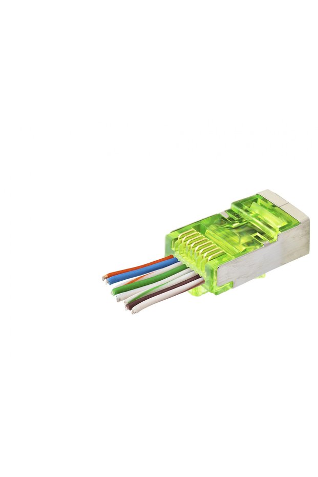 Metal Armored Rj45 Connector Set 100 Pieces Plastic Box