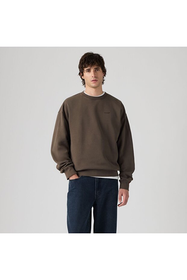 Men's Brown Crewneck Sweatshirt 0083Q-0027