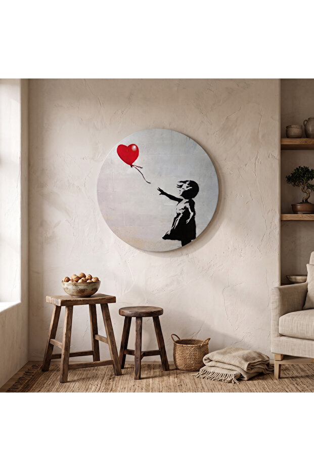 Decorative Round Canvas Painting - Artcnvsovl40