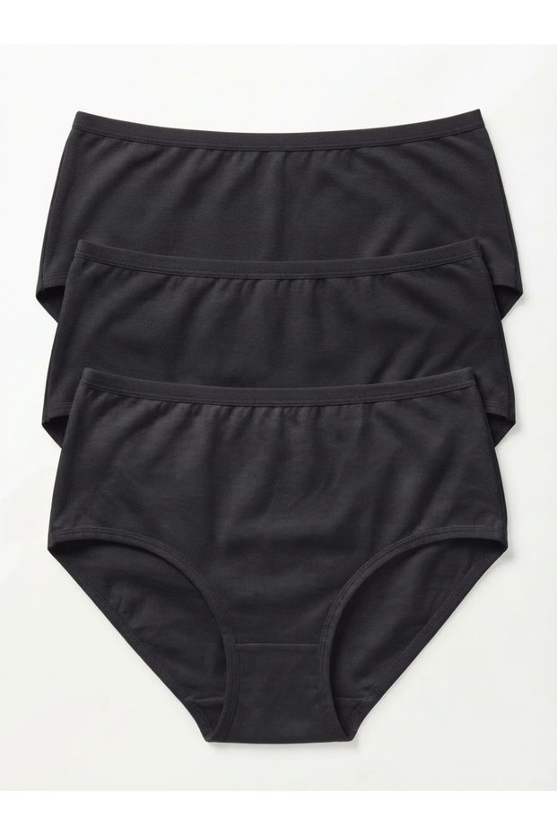 Women's Cotton High Waist Plus Size 3-Pack