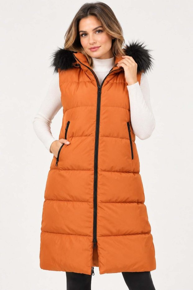 Women's Vest Tan Z9741