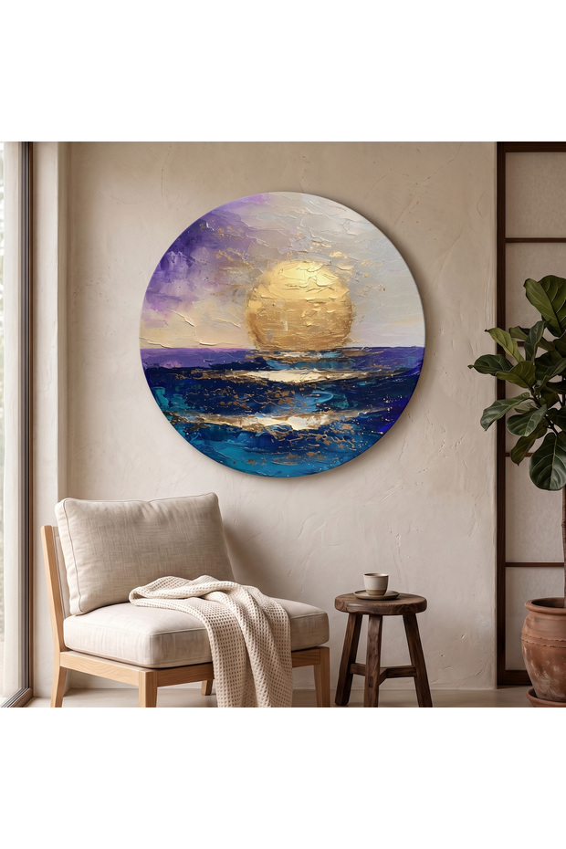 Decorative Round Canvas Painting - Artcnvsovl24