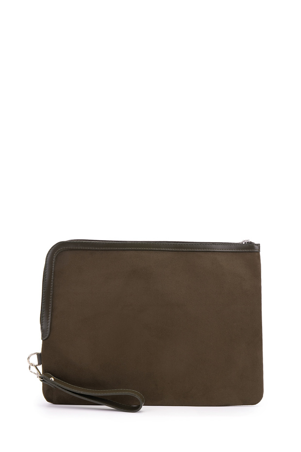 Clutch Suede Removable Strap Megan Women's Portfolio Handbag