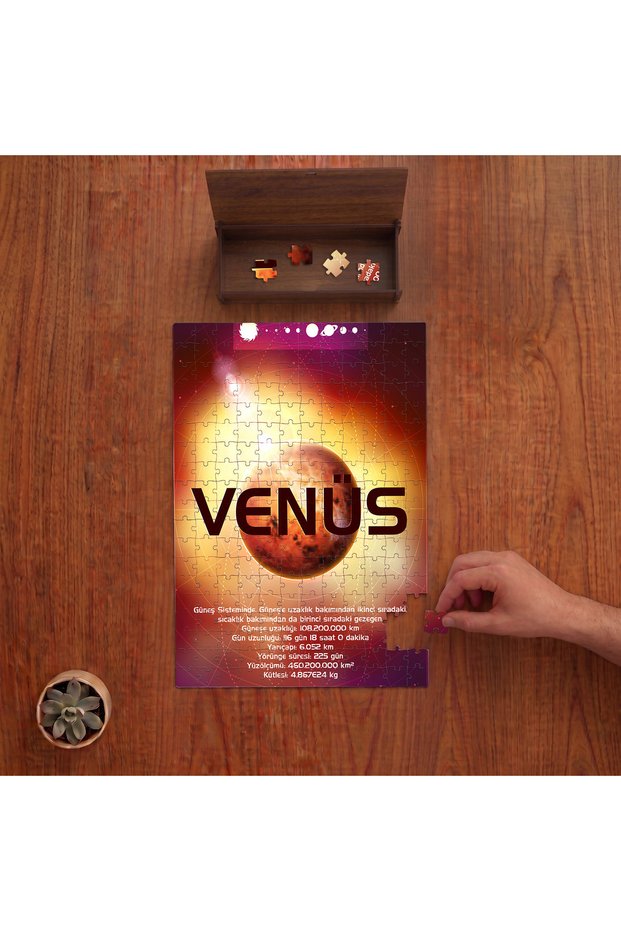 Venus - Solar System Design 240 Piece Wooden Puzzle in Wooden Box Pd00068