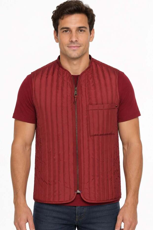 Men's Vest Claret Red Y9611