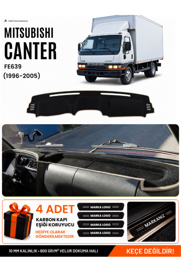 Mitsubishi Canter Fe639 (1996-2005) Compatible Glove Box Cover, Glove Box Case - Black-Beige - Mi002