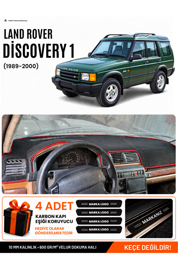 Land Rover Discovery 1 (1989-2000) Compatible Torpedo Cover, Torpedo Case - Black-Red - Lr001