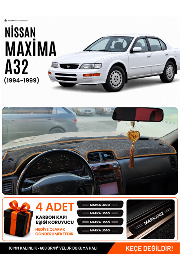 Nissan Maxima A32 (1994-1999) Compatible Glove Box Cover, Glove Box Case - Black-Brown - Ni005