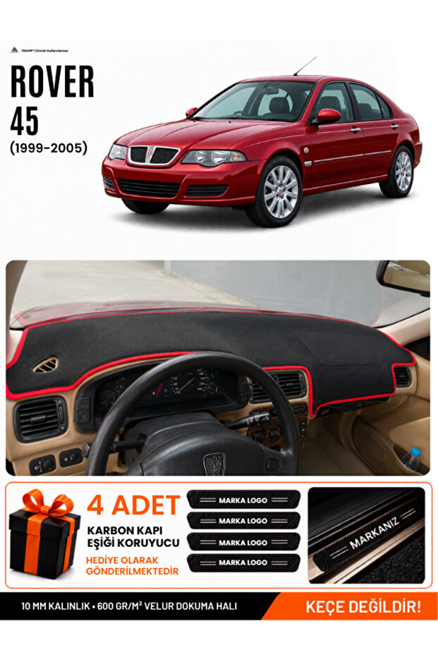 Rover 45 (1999-2005) Compatible Torpedo Protection, Torpedo Cover, Torpedo Case - Black-Red - Ro002
