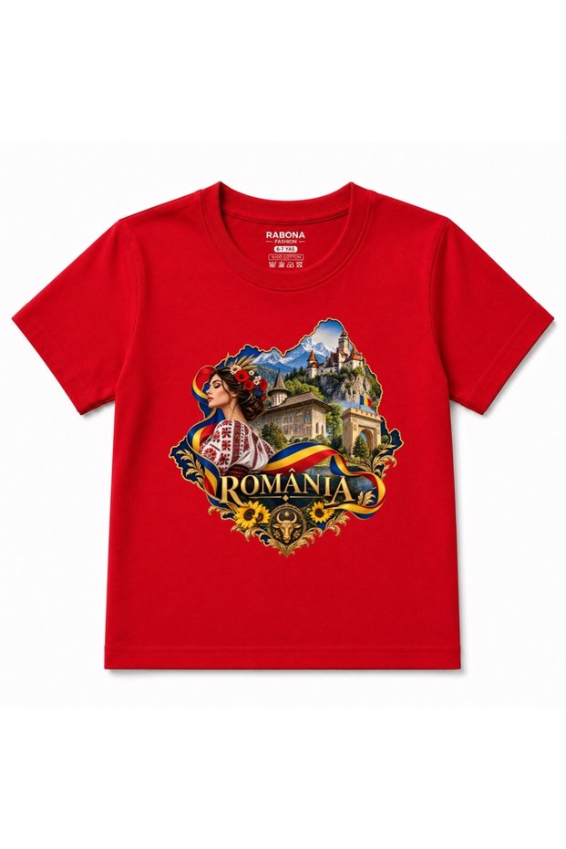 Romania Heritage – Traditional Beauty, Castles & Carpathian Landmarks Graphic Kids T-Shirt